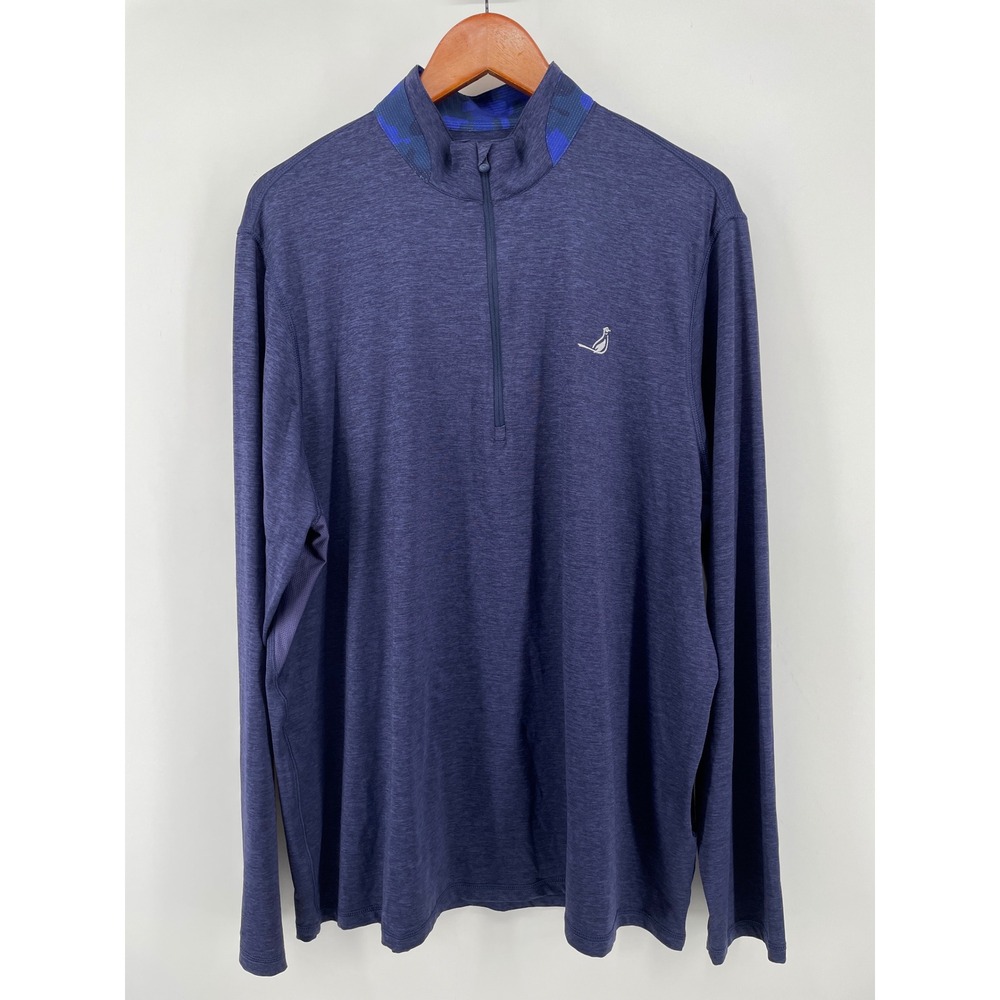 Greyson Sport Golf Quarter Zip Pullover Mens XXL Blue Performance LOGO